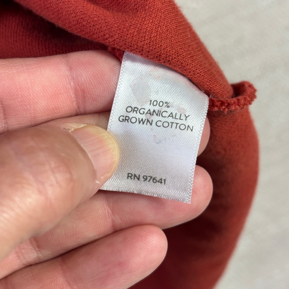 Pure Jill Organic Cotton Slub V-Neck Collared Top Rust Red 3X Pullover - Picture 6 of 7